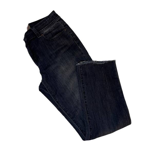 Fabulously Slimming by Chico's Mid Rise Straight Jeans Raw Hem Sz 00 Small - Picture 11 of 13